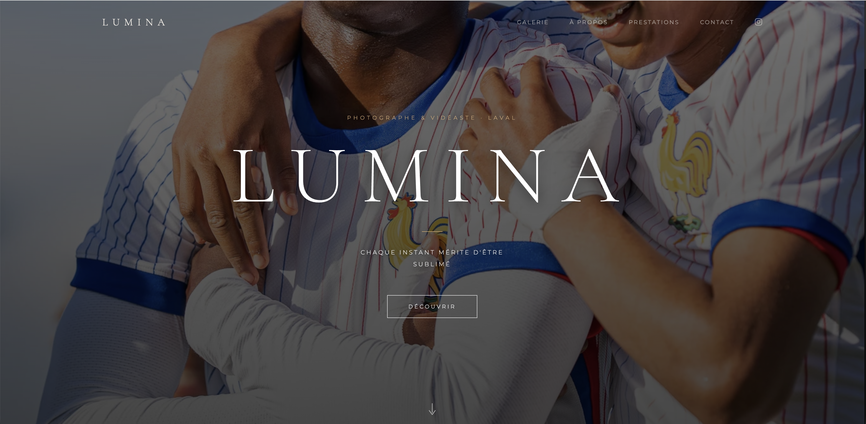 Site vitrine Lumina — projet de formation développement web